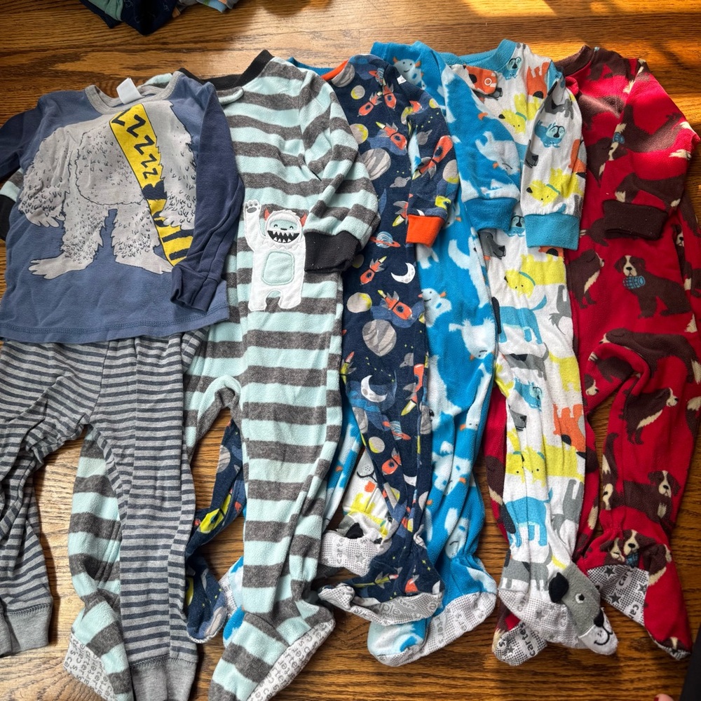 12m boys winter pajama bundle